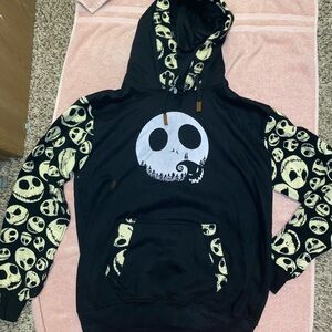 Nightmare before Christmas, Jack Skellington, Black and White Graphic Hoodie